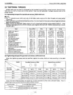 Kubota 03 Series D1403 D1703 V1903 V2203 F2803 tightening torques table for screws bolts and nuts with N·m and ft-lbs values