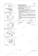 kubota-d1703-m-di-e4b-d1503-m-e4bg-diesel-engine-shop-manual-9y111-09676-exploded-view-120.webp Kubota 03-M-DI-E4B 03-M-E4BG main bearing case assembly removal reassembly procedure with torque spec 46-50 Nm