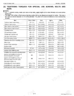 Kubota 05-E2B, 05-E2BG workshop manual torque specifications table for engine fasteners