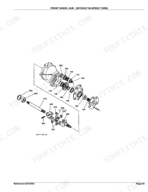 Kubota B1550HST-D chassis parts exploded view diagram page 191 with part numbers
