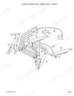 Kubota B1630 hydraulic system parts list with component numbers and specifications