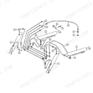 Kubota B1640A B1630 40 40A parts catalog hydraulic system exploded view diagram page 15