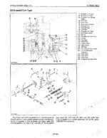 kubota-b1700-to-hse-tractor-shop-manual-11770-exploded-view-220.webp Kubota B1700 B2100 B2400 front axle bi-speed turn type system diagram and exploded view with 25 labeled components including clutch disc, shift fork, bevel gear