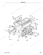 Kubota B1700E B2100E B2400E engine parts exploded view diagram with part numbers