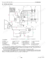 kubota-b1710-to-b2710hdb-tractor-shop-manual-9y011-12751-hydraulic-147.webp Kubota B1710, B2110, B2410, B2710 transmission oil flow and valves system diagram with numbered components including oil cooler, filter, pump, cylinders, and relief valves