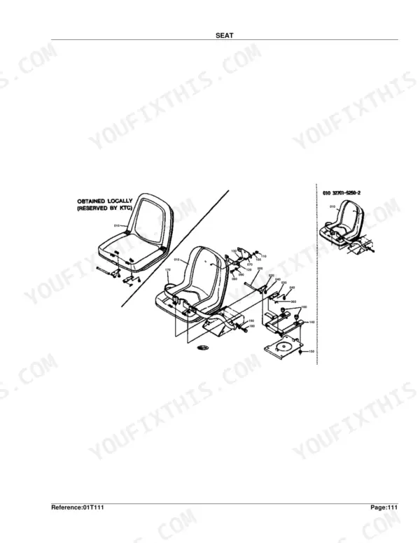 Kubota B20 cab parts exploded view diagram page 228 parts catalog