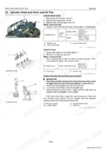 Kubota B2050, B2350, B2650, B3150 cylinder head, valve, oil pan removal and injection pipe service procedures with torque specifications