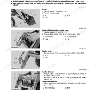 Kubota B21 TL421 BT751 shop manual page 375 exploded view diagram