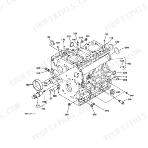 Kubota B21 parts catalog page 7 engine parts exploded view with component numbers