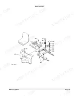 kubota-b2100d-tractor-parts-catalog-cab-parts-244.webp Kubota B2100D seat support exploded view diagram with numbered parts and components