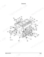 kubota-b2100d-tractor-parts-catalog-engine-parts-6.webp Kubota B2100D crankcase exploded view diagram with numbered component parts and assembly references