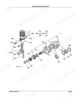 kubota-b2100hsd-b1700hsd-b2400hsd-tractor-parts-catalog-engine-parts-21.webp Kubota B2100HSD B1700HSD B2400HSD piston and crank shaft exploded view diagram with numbered component parts