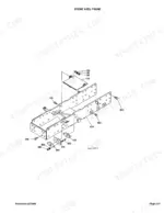 Kubota B2150HSD front axle frame exploded view diagram with numbered component parts