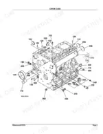kubota-b2400hse-tractor-parts-catalog-engine-parts-6.webp Kubota B2400HSE crank case exploded view diagram with numbered component parts and assembly references