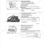Kubota B2410, B2710, B2910 engine disassembly procedures for cylinder head, valves, dynamo, and injection pipes.
