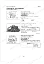 kubota-b2410-b2710-b2910-tractor-workshop-manual-12271-exploded-view-108.webp Kubota B2410, B2710, B2910 engine disassembly procedures for cylinder head, valves, dynamo, and injection pipes.