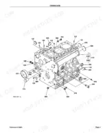 kubota-b2410hsd-tractor-parts-catalog-engine-parts-6.webp Kubota B2410HSD crankcase exploded view diagram with numbered component parts and assembly references