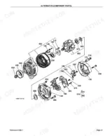 kubota-b2410hsdb-tractor-parts-catalog-electrical-parts-84.webp Kubota B2410HSDB alternator component parts exploded view diagram with numbered reference callouts