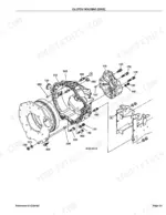 kubota-b2410hse-tractor-parts-catalog-100k0566-drivetrain-parts-135.webp Kubota B2410HSE clutch housing 2WD exploded view diagram with numbered parts and assembly details