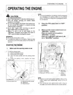 kubota-b2630-b3030-b3000-tractor-operator-manual-6c265-6311-1-operations-31.webp Kubota B2630 B3030 B3000 operating engine starting procedure with parking brake lever diagram and control positions