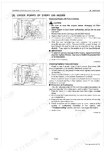 kubota-b2630hsd-b3030hsd-b3030hsdc-tractor-workshop-manual-9y011-13494-cab-parts-44.webp Kubota B2630HSD B3030HSD B3030HSDC 200-hour maintenance check points: engine oil filter cartridge replacement procedure and radiator hose clamp inspection with overheating precautions