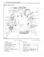 Kubota B2650, B3350, B3350SU foot and hand controls diagram with numbered callouts for brake pedal, steering wheel tilt, range gear shift lever, PTO clutch lever, and seat belt locations
