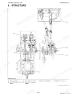 kubota-b2650hsdc-b3350hsdc-tractor-workshop-manual-9y111-08220-exploded-view-161.webp Kubota B2650HSDC B3350HSDC transmission structure exploded diagram showing front case, PTO shift, wheel drive, hydrostatic, range gear, and differential sections