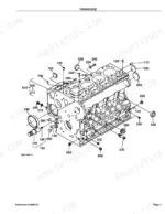 kubota-b2910hsd-tractor-parts-catalog-engine-parts-7.webp Kubota B2910HSD crankcase exploded view diagram with numbered component parts and assembly references