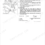 Kubota B3000-AUS transmission fluid change procedure with labeled diagrams showing drain plug, dipstick, oil inlet locations and capacity table