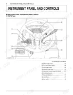 Kubota B3150 B3150SU instrument panel and controls diagram showing switches, hand controls, and ROPS type with numbered components