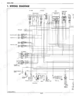 kubota-b3200hsd-b3200hsdwo-tractor-service-manual-b3200-wsm-wiring-322.webp Kubota B3200HSD wiring diagram showing electrical circuits for lights, switches, sensors, generator, starter motor, and battery connections