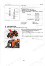 kubota-b3300su-aus-tractor-workshop-manual-9y111-05191-exploded-view-89.webp Kubota B3300SU-AUS engine nozzle holder exploded diagram with torque specs and clutch housing separation procedure