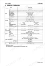 kubota-b3300su-aus-tractor-workshop-manual-9y111-05191-specs-11.webp Kubota B3300SU-AUS specifications table covering engine, capacities, dimensions, traveling system, hydraulic unit, and PTO details