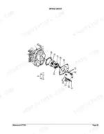 kubota-b5100d-p-tractor-parts-catalog-100k0036-brake-parts-75.webp Kubota B5100D-P brake group exploded view diagram with numbered component parts and assembly references