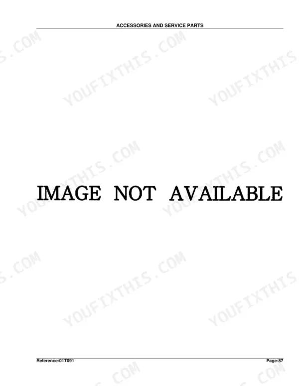 Kubota B5200D accessories and service parts page with image not available