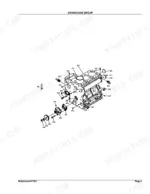 kubota-b5200d-tractor-parts-catalog-engine-parts-5.webp Kubota B5200D crankcase group exploded view diagram with numbered component parts