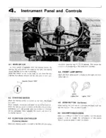 kubota-b6000-b6000e-b6000e-t-tractor-operator-manual-f-7685-controls-11.webp Kubota B6000 instrument panel and controls diagram showing main switch, starting switch, glow plug controller, front lamp switch, horn button, oil pressure lamp, acceleration lever, and decomp knob with labeled components and operation procedures
