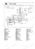 kubota-b6000-b6000e-b6000e-t-tractor-service-manual-70000-70168-exploded-view-22.webp Kubota B6000 front axle exploded view diagram showing inner structure and numbered parts including gears, bearings, shafts, seals, and universal joints
