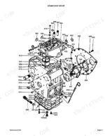 kubota-b6000-tractor-parts-catalog-11040-engine-parts-4.webp Kubota B6000 crankcase group exploded view diagram with numbered component parts and assembly references