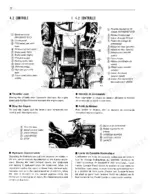 kubota-b6100hst-b7100hst-tractor-operator-manual-66206-62915-controls-18.webp Kubota B6100HST B7100HST controls diagram showing speed knob, clutch pedal, PTO shift lever, differential lock, brake pedal, forward pedal, parking brake lever, speed control pedal, reverse pedal, high-low gear shift lever, and front wheel drive lever with bilingual English-French labels and operation instructions