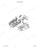 Kubota B6200D front axle frame exploded view diagram with numbered component parts and assembly references