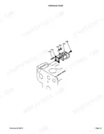 Kubota B6200D hydraulic pump exploded view diagram with numbered component parts 010-060