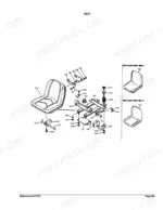 kubota-b7200d-tractor-parts-catalog-11055-cab-parts-119.webp Kubota B7200D seat exploded view diagram with numbered parts and assembly components