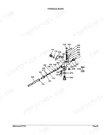 kubota-b7200d-tractor-parts-catalog-11055-hydraulic-parts-105.webp Kubota B7200D hydraulic block exploded view diagram with numbered component parts and assembly references