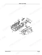 kubota-b7200e-tractor-parts-catalog-100k0101-chassis-parts-127.webp Kubota B7200E front axle frame exploded view diagram with numbered component parts and assembly references