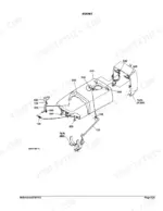 Kubota B7410D exploded view diagram of the bonnet assembly, including hood, latch, and mounting hardware components.