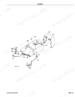 Kubota B7500D exploded view diagram of the bonnet assembly, including hood, latch, and mounting hardware components.