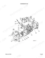 kubota-b7800hsd-tractor-parts-catalog-drivetrain-parts-151.webp Kubota B7800HSD exploded view diagram of the transmission case assembly and associated mounting components.