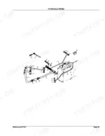 Kubota B8200DP exploded view diagram of hydraulic piping components, hoses, and connectors.