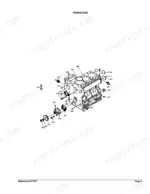 kubota-b8200hst-dp-tractor-parts-catalog-11065-engine-parts-5.webp Kubota B8200HST-DP crankcase exploded view diagram showing engine block, oil pump, and related components.